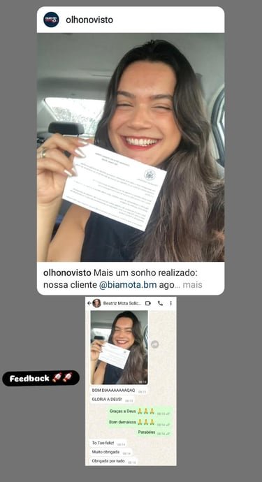 Print de conversa de cliente aprovado