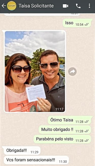 Print de conversa de cliente aprovado